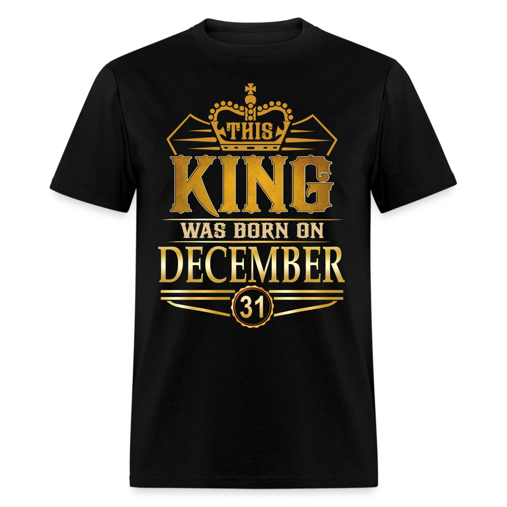 DECEMBER 31ST KING T SHIRT - black