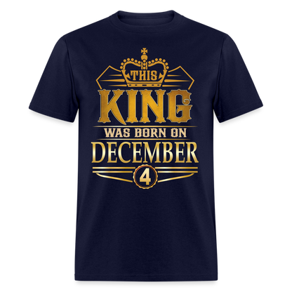 DECEMBER 4TH KING T SHIRT - navy