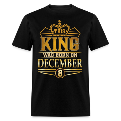 DECEMBER 8TH KING T SHIRT - black