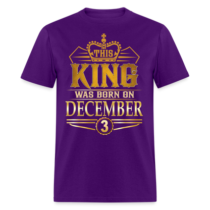 DECEMBER 3RD KING TSHIRT - purple