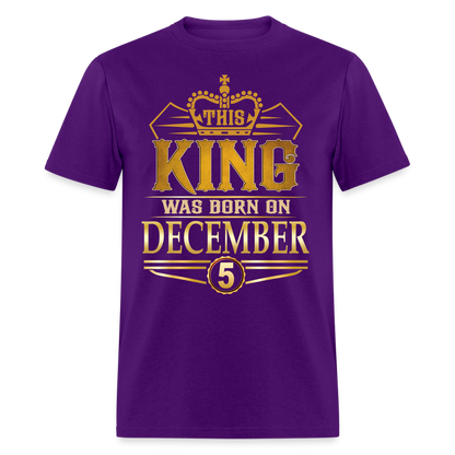 DECEMBER 5TH KING T SHIRT - purple