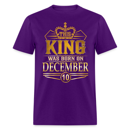 DECEMBER 10TH KING T SHIRT - purple