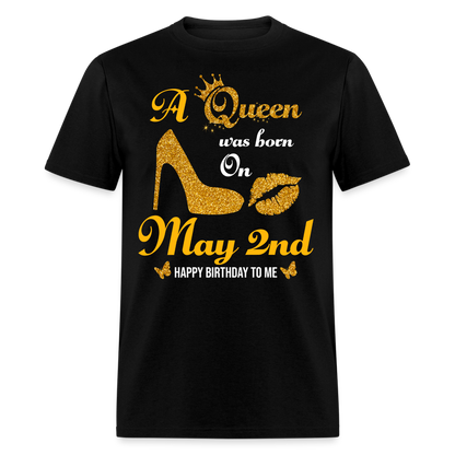 A Queen was born on May 2nd Shirt - black